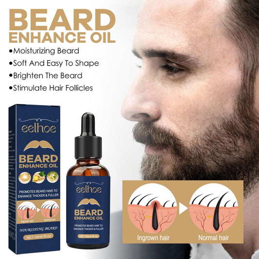 EELHOE Beard Care Oil - Strengthen and Nourish Beard Roots Moisturizing and Shine-Enhancing Beard Growth Serum for Men Hair Care Hydrating