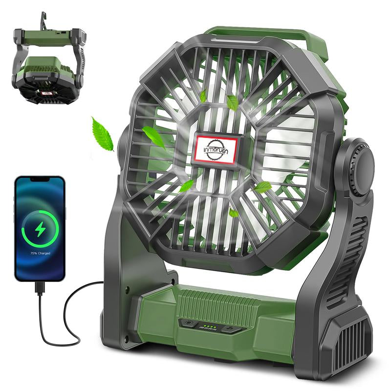 Battery Fan with 10400/20000Mah Power Bank Multifunction Fans Mist Fan Portable Waist Fan